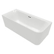 VILLEROY ET BOCH - Baignoire semi-îlot d'angle Loop & Friends version gauche avec bonde et trop-plein blanc - vignette