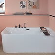 VILLEROY ET BOCH - Baignoire semi-îlot d'angle Loop & Friends version droite avec bonde et trop-plein blanc - vignette