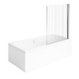 VILLEROY ET BOCH - Baignoire droite Architectura 150 x 70 cm Blanc + Pare bain droite AURYS Raywall chromé - vignette