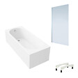 VILLEROY ET BOCH - Baignoire droite avec pieds 170 x 75 cm O.Novo Blanc + Pare Bain gauche AURYS Mist 1 chromé - vignette