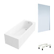 VILLEROY ET BOCH - Baignoire droite avec pieds 170 x 70 cm O.Novo + Pare bain droite AURYS Mist 1 chromé - vignette