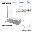 DURAVIT - Baignoire droite No.1 180 x 85 cm + Pare bain droit AURYS Mist 1 chromé - vignette