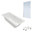 VILLEROY ET BOCH - Baignoire droite Architectura avec pieds 170 x 75 cm Blanc + Pare Bain gauche AURYS Mist 1 chromé - vignette