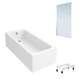 VILLEROY ET BOCH - Baignoire droite Architectura avec pieds acrylique 160 x 70 cm  + Pare bain gauche AURYS Mist 1 chromé - vignette
