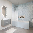 VILLEROY ET BOCH - Baignoire droite Architectura 170 x 70 cm Blanc + Pare Bain gauche AURYS Mist 1 chromé - vignette