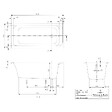 VILLEROY ET BOCH - Baignoire droite Architectura acrylique 150 x 70 cm  + Pare bain droite AURYS Raywall chromé - vignette