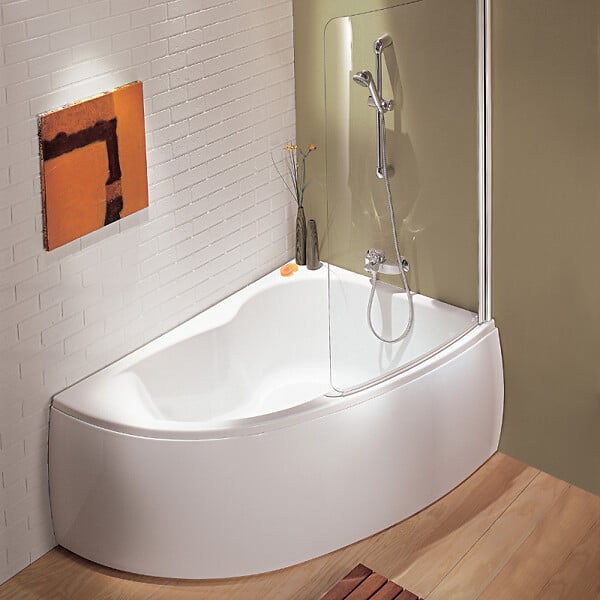 JACOB DELAFON - Pack baignoire d'angle 150 x 100 cm Micromega Duo version droite  + tablier de baignoire - large