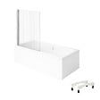 VILLEROY ET BOCH - Baignoire droite Architectura avec pieds 150 x 70 cm Blanc + Pare bain gauche AURYS Raywall chromé - vignette