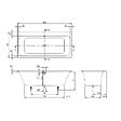 VILLEROY ET BOCH - Baignoire droite Architectura avec pieds 150 x 70 cm Blanc + Pare bain gauche AURYS Raywall chromé - vignette