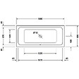 DURAVIT - Baignoire droite D-Code 180 x 85 cm  + Pare bain droit AURYS Mist 1 chromé - vignette