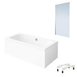 VILLEROY ET BOCH - Baignoire droite Architectura avec pieds acrylique 170 x 80 cm  + Pare bain gauche AURYS Mist 1 chromé - vignette