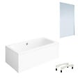 VILLEROY ET BOCH - Baignoire droite Architectura avec pieds acrylique 170 x 80 cm  + Pare bain droite AURYS Mist 1 chromé - vignette