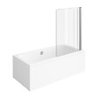 VILLEROY ET BOCH - Baignoire droite Architectura acrylique 170 x 80 cm  + Pare bain droite AURYS Raywall chromé - vignette