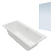 VILLEROY ET BOCH - Baignoire droite Architectura 170 x 75 cm Blanc + Pare Bain gauche AURYS Mist 1 chromé - vignette