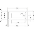 DURAVIT - Baignoire droite D-Code 160 x70 cm  + Pare Bain gauche AURYS Mist 1 chromé - vignette
