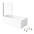 VILLEROY ET BOCH - Baignoire droite avec pieds 160 x 70 cm O.Novo Blanc + Pare Bain gauche AURYS Raywall chromé - vignette