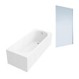 VILLEROY ET BOCH - Baignoire droite O.Novo 170 x 70 cm Blanc + Pare bain droite AURYS Mist 1 chromé - vignette