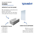 DURAVIT - Baignoire droite Starck 160 x70 cm + Pare Bain gauche AURYS Mist 1 chromé - vignette