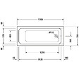 DURAVIT - Baignoire droite D-Code 170 x70 cm + Pare Bain gauche AURYS Mist 1 chromé version gauche - vignette