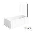 VILLEROY ET BOCH - Baignoire droite avec pieds 160 x 70 cm O.Novo Blanc + Pare bain droite AURYS Raywall chromé - vignette