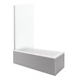 DURAVIT - Baignoire droite No.1 180 x 85 cm + Pare Bain gauche AURYS Mist 1 chromé version gauche - vignette
