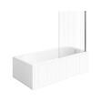 VILLEROY ET BOCH - Baignoire droite O.novo 170 x 75 cm Blanc + Pare bain droite AURYS Raywall chromé - vignette
