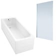 DURAVIT - Baignoire droite D-Code 170 x75 cm + Pare bain droit AURYS Mist 1 chromé version droite - vignette
