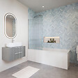 DURAVIT - Baignoire droite D-Neo 170 x70 cm + Pare bain gauche AURYS Raywall chromé - vignette