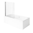 VILLEROY ET BOCH - Baignoire droite Architectura 170 x 75 cm Blanc + Pare bain gauche AURYS Raywall chromé - vignette