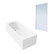 VILLEROY ET BOCH - Baignoire droite O.Novo 160 x 70 cm Blanc + Pare Bain gauche AURYS Mist 1 chromé - vignette