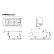VILLEROY ET BOCH - Baignoire droite O.Novo 160 x 70 cm Blanc + Pare Bain gauche AURYS Mist 1 chromé - vignette