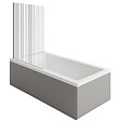 DURAVIT - Baignoire droite Strack 170 x75 cm + Pare bain gauche AURYS Raywall chromé - vignette