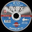 LEMAN - Disque de tronçonnage métal inox Diam.125 x 1mm - 25 pcs - vignette