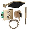 HANSGROHE - Colonne douche thermostatique Ecostat Square Douche de tête Pulsify S Flexible Designflex Douchette Pulsify E  bronze - vignette