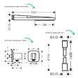 HANSGROHE - Colonne douche thermostatique Ecostat Square Douche de tête Pulsify S Flexible Designflex Douchette Pulsify E  bronze - vignette