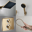 HANSGROHE - Colonne douche thermostatique Ecostat Square Douche de tête PulsifyS Flexible Designflex Douchette Pulsify bronze - vignette