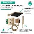 HANSGROHE - Colonne douche thermostatique Ecostat Square Douche de tête Pulsify S Flexible Isiflex Douchette Pulsify E  bronze - vignette