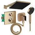 HANSGROHE - Colonne douche thermostatique Ecostat Square Douche de tête Pulsify S Flexible Isiflex Douchette Pulsify bronze brossé - vignette