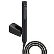 JACOB DELAFON - Pommeau de douche Shift+ rond 2 jets noir mat + flexible + support - vignette