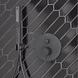 JACOB DELAFON - Pommeau de douche Shift+ rond 2 jets noir mat + flexible + support - vignette