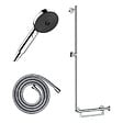 HANSGROHE - Barre de douche PMR Unica 110 avec poignée à droite Chromé + Pommeau de douche Pulsify 3 jets + flexible Metaflex 160cm - vignette