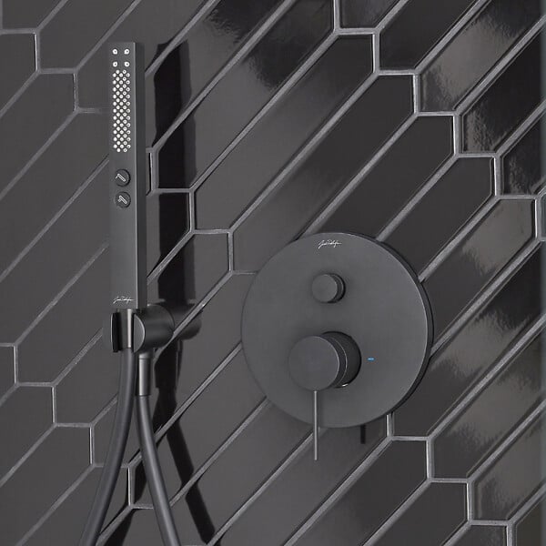 JACOB DELAFON - Pommeau de douche Shift+ carré 2 jets noir mat - large