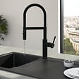 VILLEROY ET BOCH - Robinet cuisine semi-pro  Steel expert 2.0 noir mat - vignette