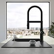 VILLEROY ET BOCH - Robinet cuisine semi-pro  Steel expert 2.0 noir mat - vignette