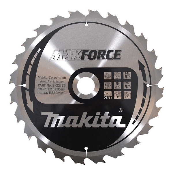MAKITA - Lames carbure "MakForce", pour bois, pour scies circulaires MAKITA - large