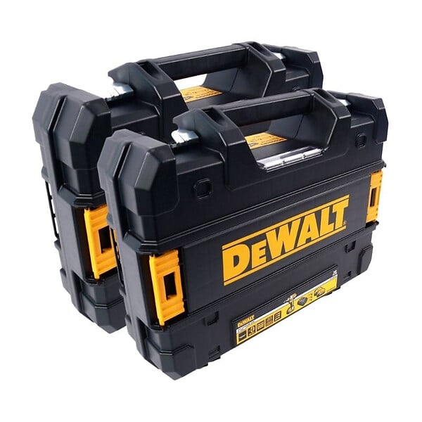 DEWALT - Pack 3 outils 18V DEWALT DCK384P2T-QW : perceuse-visseuse à percussion DCD796, meuleuse Ø125mm DCG405 et visseuse à choc DCF887 avec 2 coffrets et 2 batteries - large