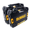 DEWALT - Pack 3 outils 18V DEWALT DCK384P2T-QW : perceuse-visseuse à percussion DCD796, meuleuse Ø125mm DCG405 et visseuse à choc DCF887 avec 2 coffrets et 2 batteries - vignette