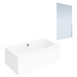 VILLEROY ET BOCH - Baignoire droite  Oberon quaryl 190 x 90 cm  + Pare bain droite AURYS Mist 1 chromé - vignette