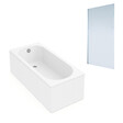 VILLEROY ET BOCH - Baignoire droite  Oberon quaryl 170 x 75 cm  + Pare bain gauche AURYS Mist 1 chromé - vignette