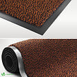 VOUNOT - Lot de 2 Tapis de porte paillasson 60x90cm Marron-Noir - vignette